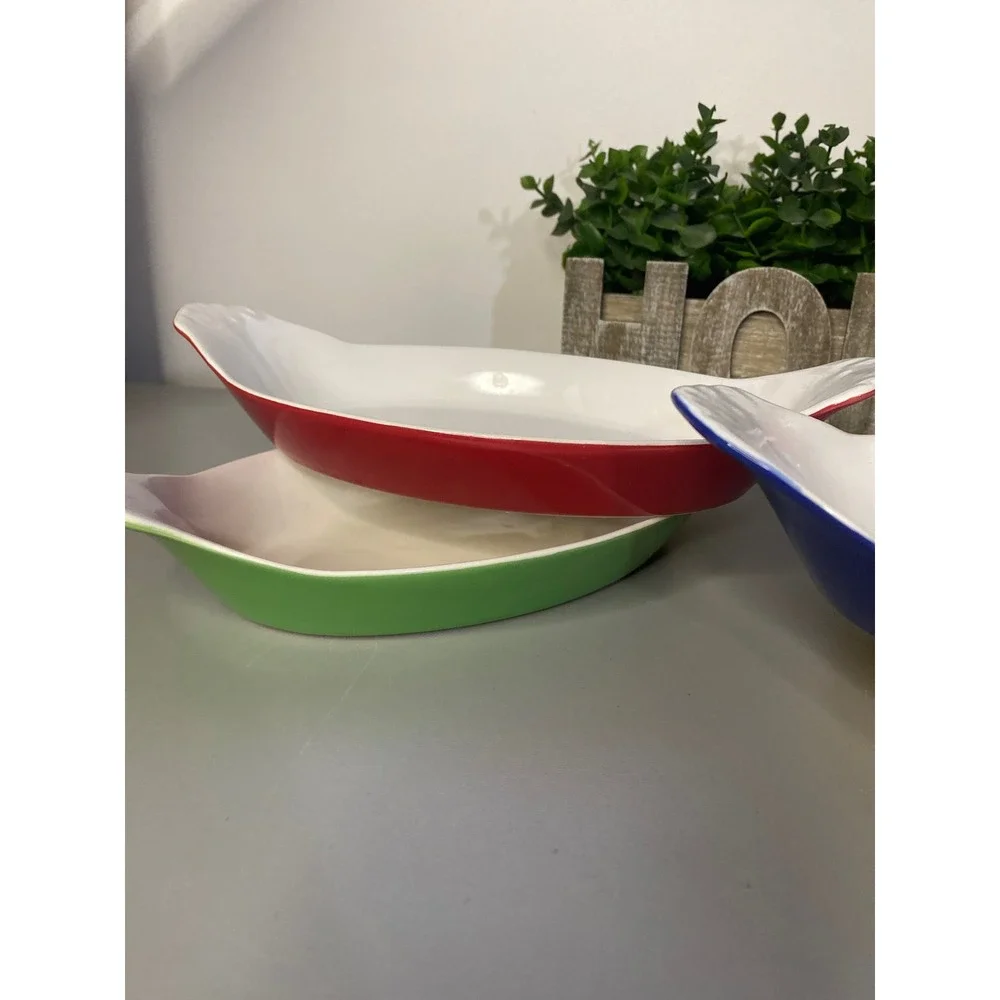 Colorful Ramekin Dishes‎ and Oval Baking Dish Set with Lids - Picture 3 of 8